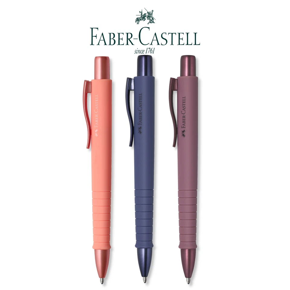 FABER-CASTELL Faber Castell Kugelschreiber Coral Dusk Bordeaux XB Großraummine Dokumentenecht