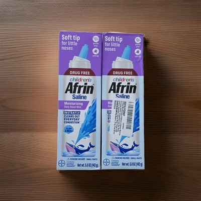 2 packs - Afrin Children s Saline Nasal Mist, Drug-Free, 5 fl oz