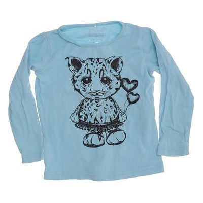 Name It, Langarmshirt, Größe: 98, Blau, Elasthan/Bio-Baumwolle, Print #vIP
