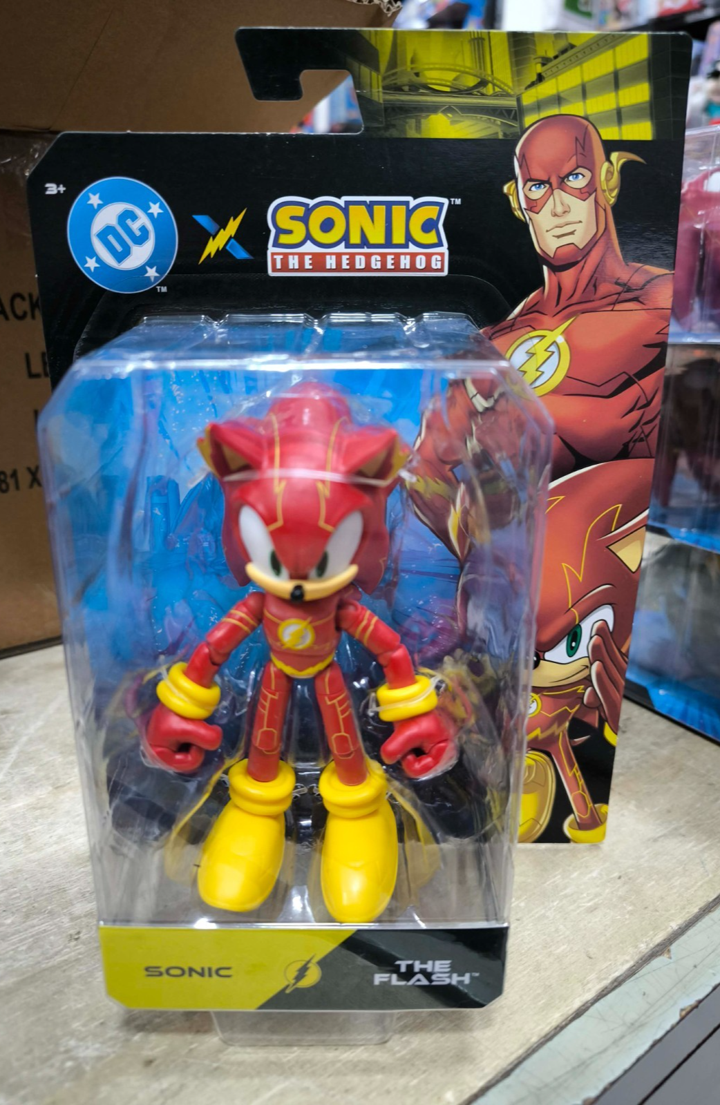 SONIC THE HEDGEHOG DC SUPER HEROES SONIC FLASH PERSONAGGIO 13 CM