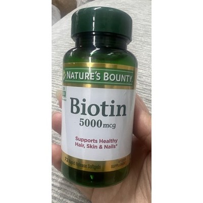 Nature's Bounty Biotin 5000 mcg 72 Rapid Release Softgels