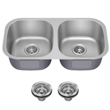Kraus KBU22 Premier 32 Undermount 50/50 Double Bowl 18-Gauge - Stainless Steel