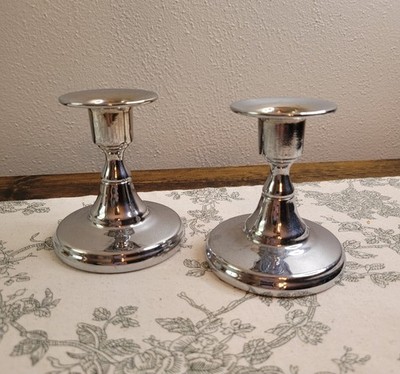 Vintage Morris Heller Promotions MCM Candlesticks, Hoboken, New Jersey Set Of 2