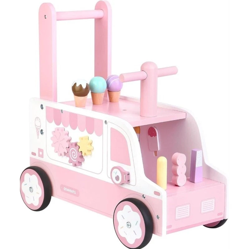 Asweets Pink Wooden Baby Push Pull Ride Walker Learning Activities Ice Cream
Opens in a new window o
