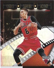 ZACH LAVINE LIGHTS CAMERA ACTION SILVER HOLO NBA HOOPS 2019-20
