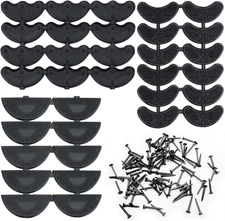24 Pairs Shoe Repair Heel Plates Shoe Heel Tips Taps Sole with 3 Sizes Heel Repa