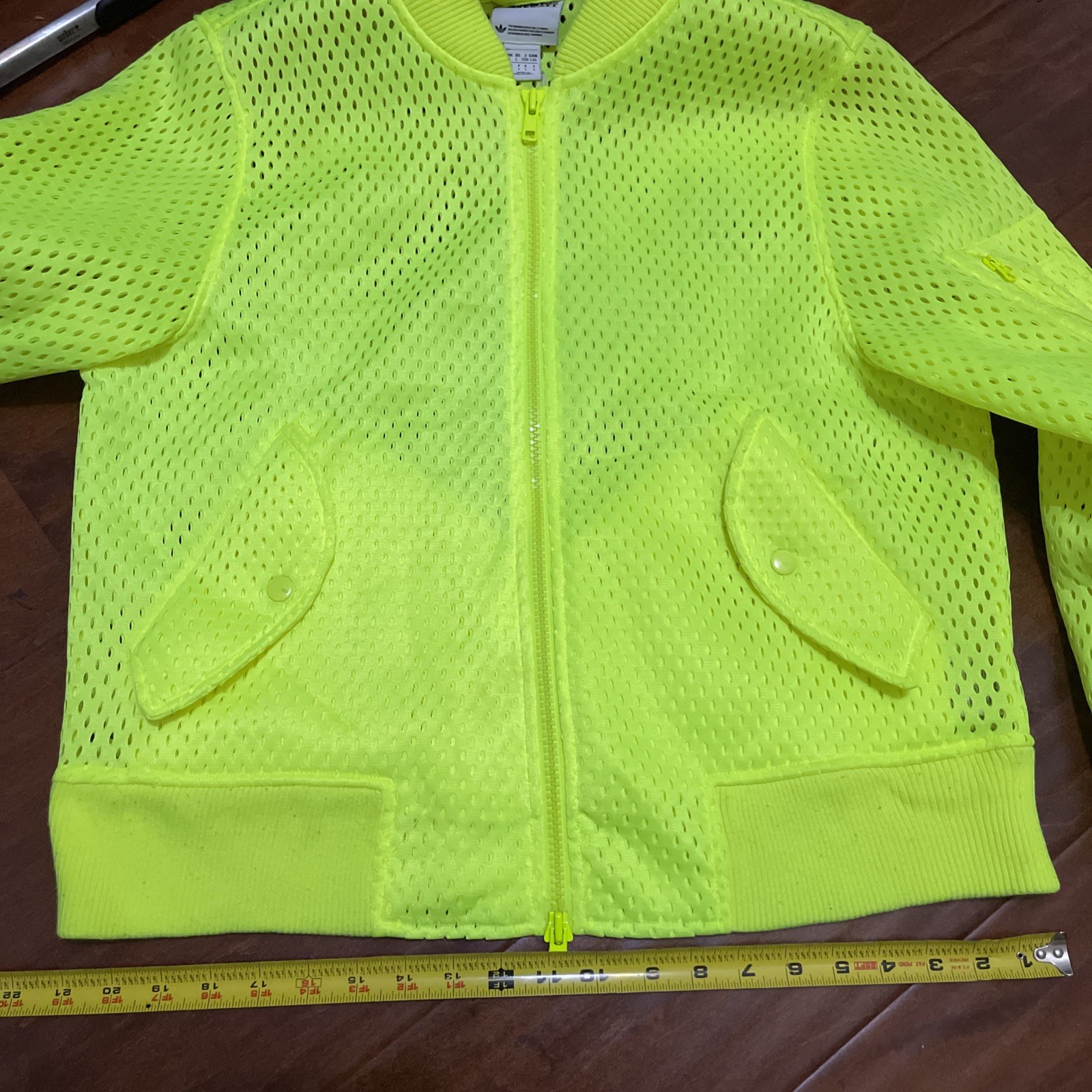 ADIDAS X JEREMY SCOTT Puff mesh Bomber Jacket Neon Lime Green L image 4