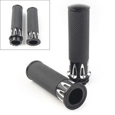 1'' Handle Bar Hand Grip for Harley Touring Street Glide Softail Dyna TU5 Black