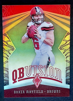 2018 Panini Phoenix Baker Mayfield /299 Rookie QB Vision Red RC #21 Browns