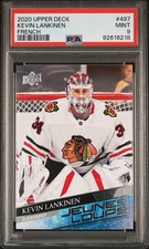 2020-21 UD Series 2 Kevin Lankinen Young Guns French Jeunes Loups Rookie PSA 9