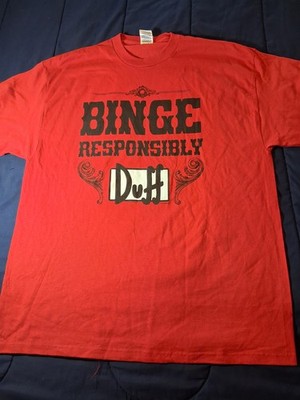 The Simpsons Men's Medium Officially Licensed Duff Beer Tee T-Shirt