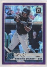 2019 Donruss Optic Rated Rookies Purple Pandora Prizm 28/99 Christin Stewart 0q3
