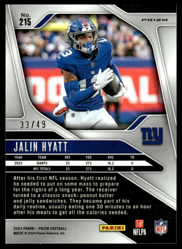 2023 Panini Chronicles Draft Picks Revolution Cubic Jalin Hyatt 33/49 Tennessee - Image 2 of 2