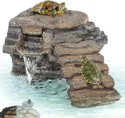 #ad Turtle Tank Filter 120GPH Turtle Filter Basking Platform with Detachable Bridge $84.99