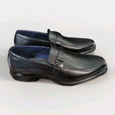 NEW Perry Ellis Men’s Justin Dress Loafers Black Size 12M Ultra Foam Slip On