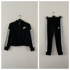 NIKE GIRLS NSW TRICOT TRACKSUIT - L - BLACK - KIDS