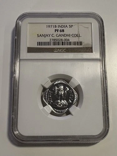 INDIA 5 Paise 1971, Gem Proof, NGC PF 68 - TOP POP