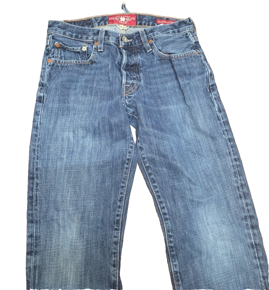 Lucky Brand 221 Original Straight Leg Button Fly Medium wash Jeans 28x32 Blue - Image 3 of 4
