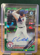 2019 Bowman Chrome Prospect Autographs Green Atomic Refractors #CPAEW Eli White