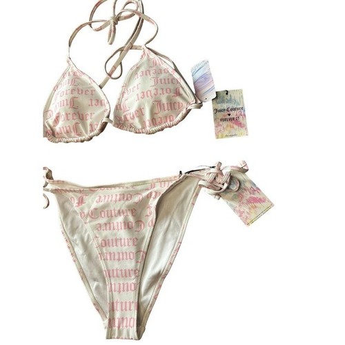 Juicy Couture X Forever 21 Collab 2 Piece Bikini Set Size Large - Picture 5 of 7