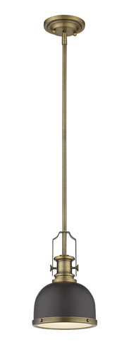 Z-Lite 725MP Bronze / Heritage Brass Melange Single Light 8"W Mini Pendant - Picture 11 of 12