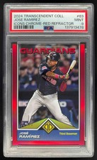 2024 Topps Transcendent Collection Red Refractors #83 Jose Ramirez /5 PSA 9