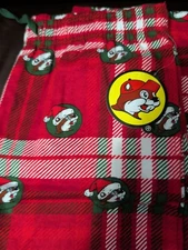 Buc-ees Women's NWT Pajama Pants Christmas Beaver Plaid 100% Cotton Flannel