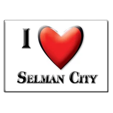 Selman City, Rusk County, Texas - Fridge Magnet I Love Souvenir Usa Gift Idea