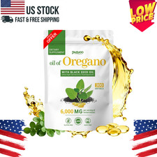 2 in 1 Oil of Oregano Black Seed Softgels Count with Carvacrol,Immune Support