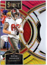 2023 Panini Select #155 Payne Durham Red and Yellow Prizms Die Cuts