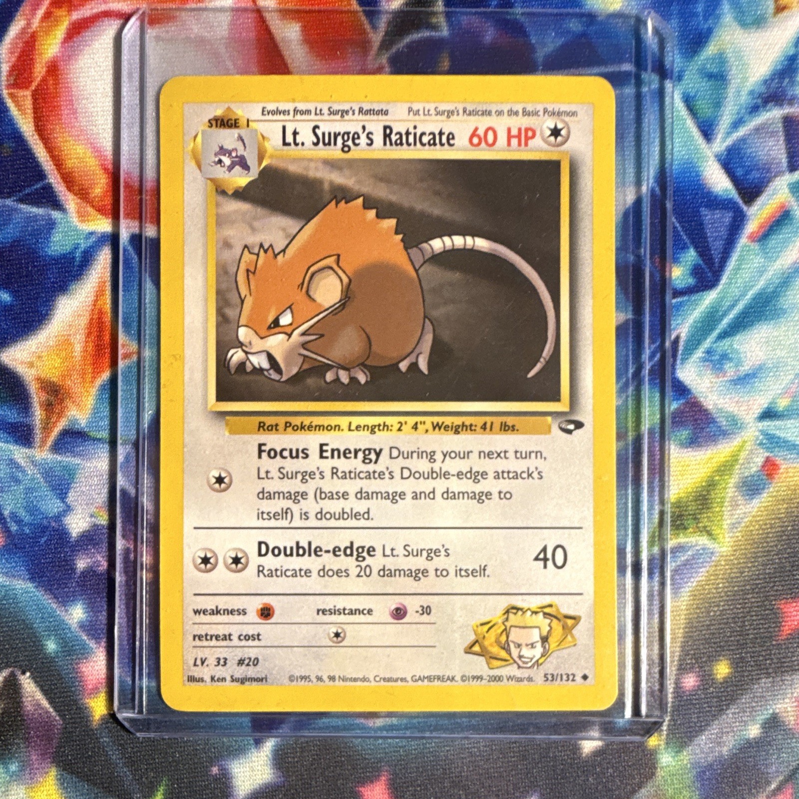 Wizards of the Coast Pokémon Lt. Surge's Raticate 53/132 Gym Challenge EN 2000