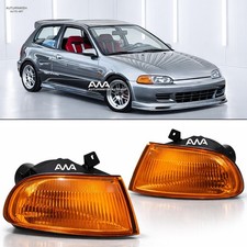 For 92-95 Honda Civic Eg Ej1 Ej2 2dr 3dr Amber Corner Reflector Lights Pair For 92-95 Honda Civic Eg Ej1 Ej2 2dr 3dr Amber Corner Reflector Lights Pair