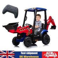 4-in-1 12V Electric Kid Ride on Tractor Excavator Digger Toy with Remote Control