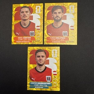 2026 Panini World Cup Stickers Team Austria Lot Of 3 (AUT) Gold Parallel
