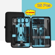 Manicure Pedicure Set Finger Toe Nail Clippers Scissors Grooming Kit 