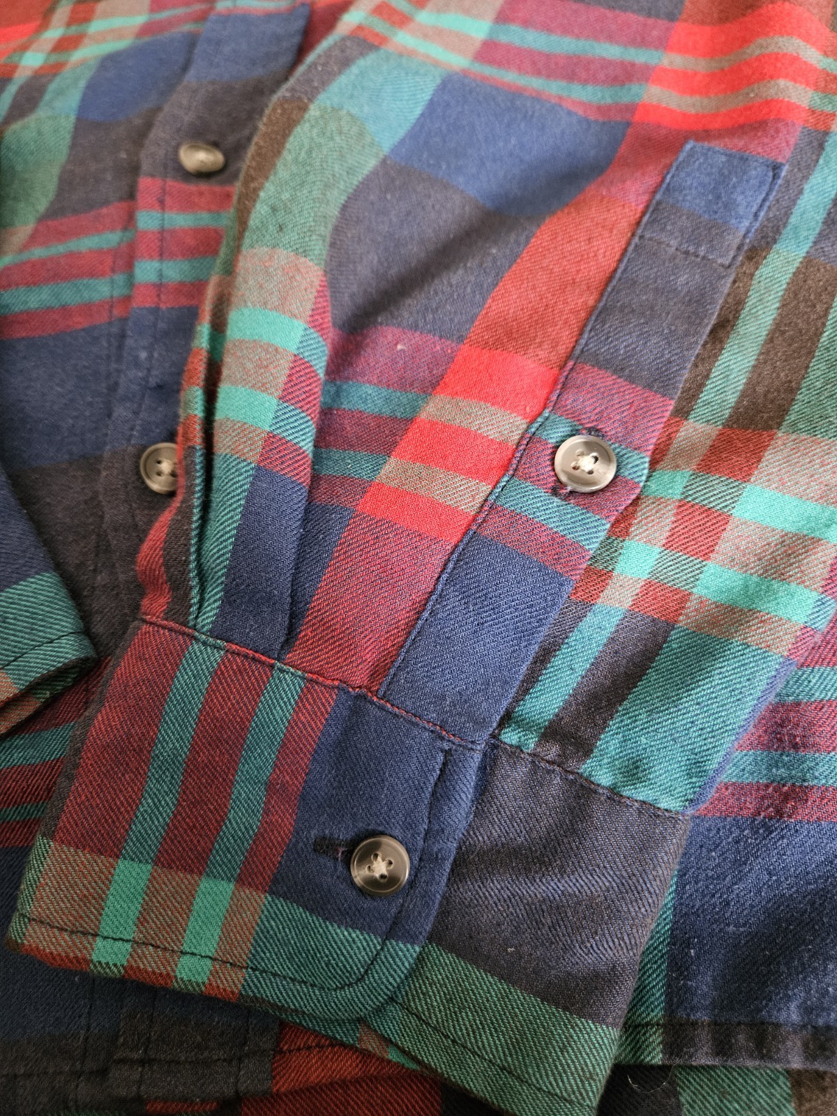 Marine Layer Button Down Multi Plaid Long Sleeve … - image 4