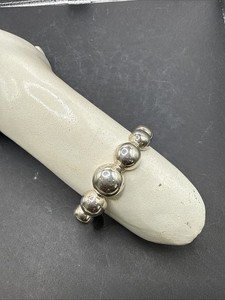 ❤️ATI Mexico Sterling Silver Cuff 5 1/2” Bracelet Ball 19.3 grams