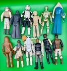 12 Vintage Star Wars Action Figures 1977-1984 Lot ROTJI Hans, Storm, Chewbacca