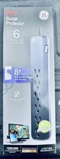 GE Pro 6-Outlet Power Strip Surge Protector 8ft. Power Cord - 37052