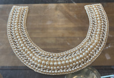 Vintage Faux Pearl Collar Necklace Beaded Choker Necklace Japan 1950s MidCentury