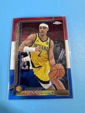 Andrew Nembhard Indiana Pacers Basketball Red White and Blue Refractor Excellent