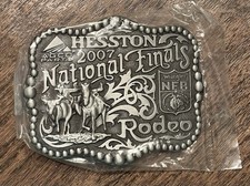 Sealed 2007 Hesston National Finals Rodeo NFR Adult Belt Buckle