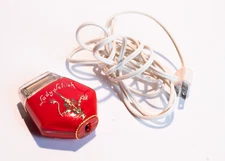 Vintage Lady Schick model 10 electric razor, red, w case and power cord