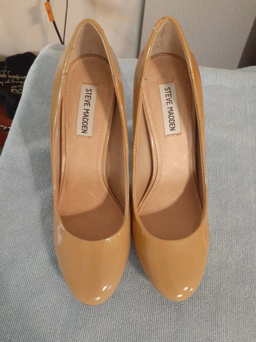 Coach Rena poppy ❤ suede studded platform clog style heels, camel color, sz  7B | eBay