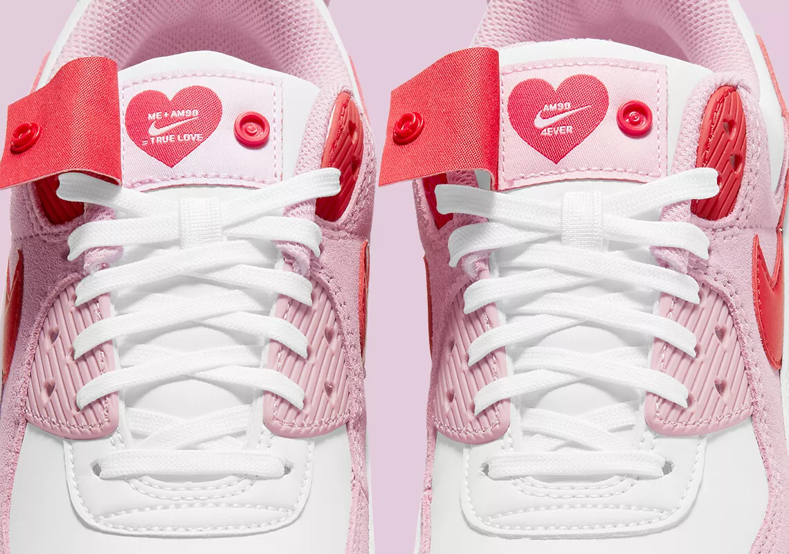 Nike Air Max 90 Valentines Day (2021) Size 11W/9.5M DD8029-100 White Red Pink Nike Air Max 90 Valentines Day (2021) Size 11W/9.5M DD8029-100 White Red Pink
