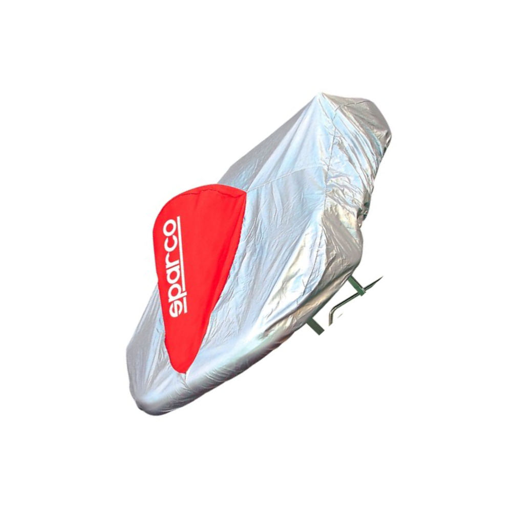Sparco Kart Cover Silver/Red Durable Fabric LongLasting Protection