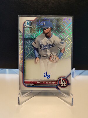 2022 Bowman Chrome Eddys Leonard Mojo Refractor Autograph #BMA-EL LA Dodgers