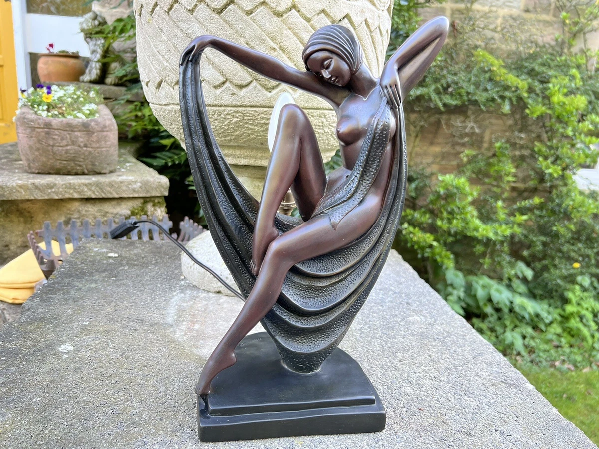 A Beautiful Resin Art Deco Style Table Lamp by Crosa 1993