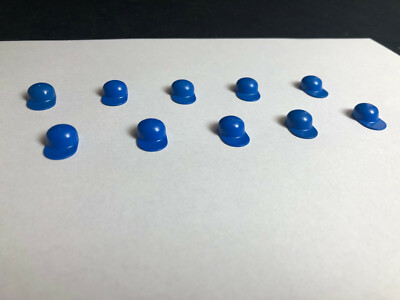 Lego 10 x Minifigure Kappe Headgear Cap - Long Flat Bill 4485 blau gebraucht