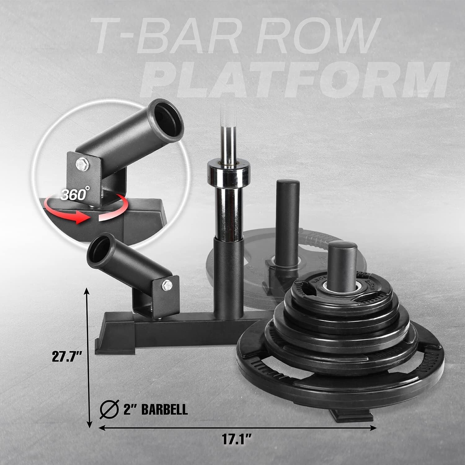 T-Bar Row Steel Compact Gym Equipment Landmine Attachment Home Workout